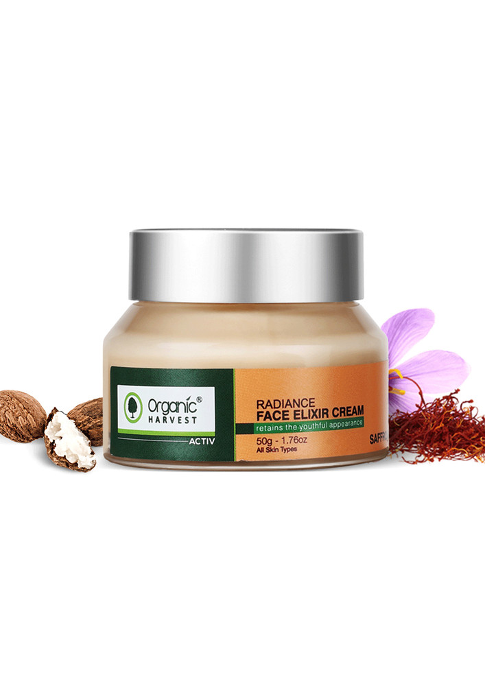 Organic Harvest Active Range Radiance Face Elixir Cream, 50gm
