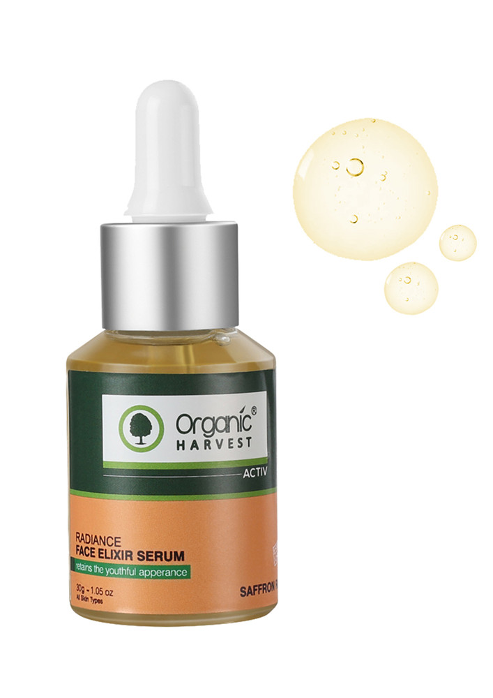 Organic Harvest Active Range Radiance Face Elixir Serum, 30ml