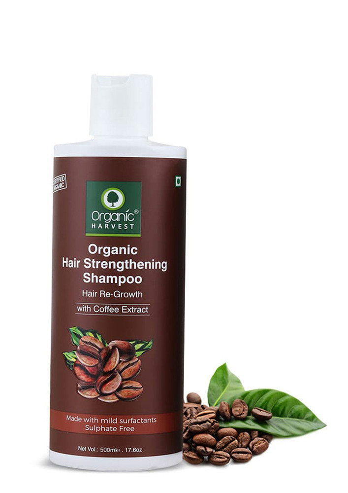 Organic Harvest Coffee Shampoo For Hair Fall Control & Hair Growth, Hair Strengthening Shampoo for Women - 500ml