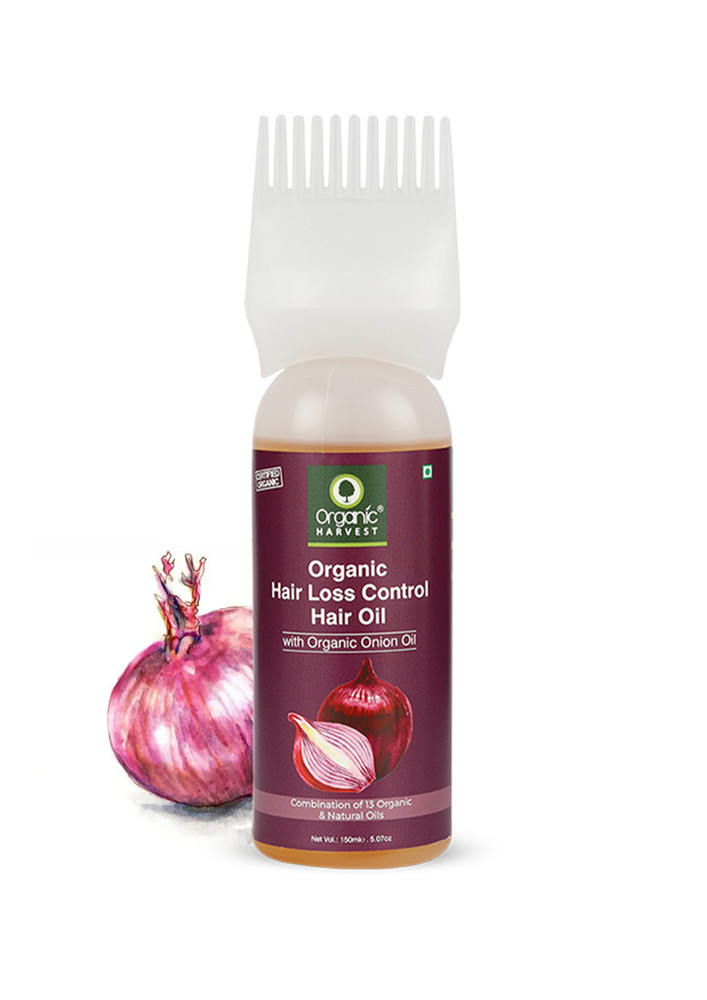Organic Harvest Onion Hair Oil For Strong & Healthy Hair With Combination Of 13 Organic Natural Oils | Reduces Hair Breakage, Thinning, Hair Fall Control, Hair Growth, Paraben & Sulphate Free 