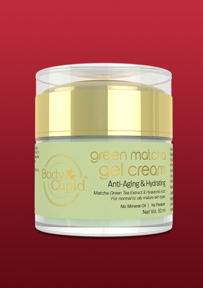 Body Cupid Green Matcha Gel Cream 50 Ml - With Matcha Green Tea Extract And Hyaluronic Acid - 50 Ml