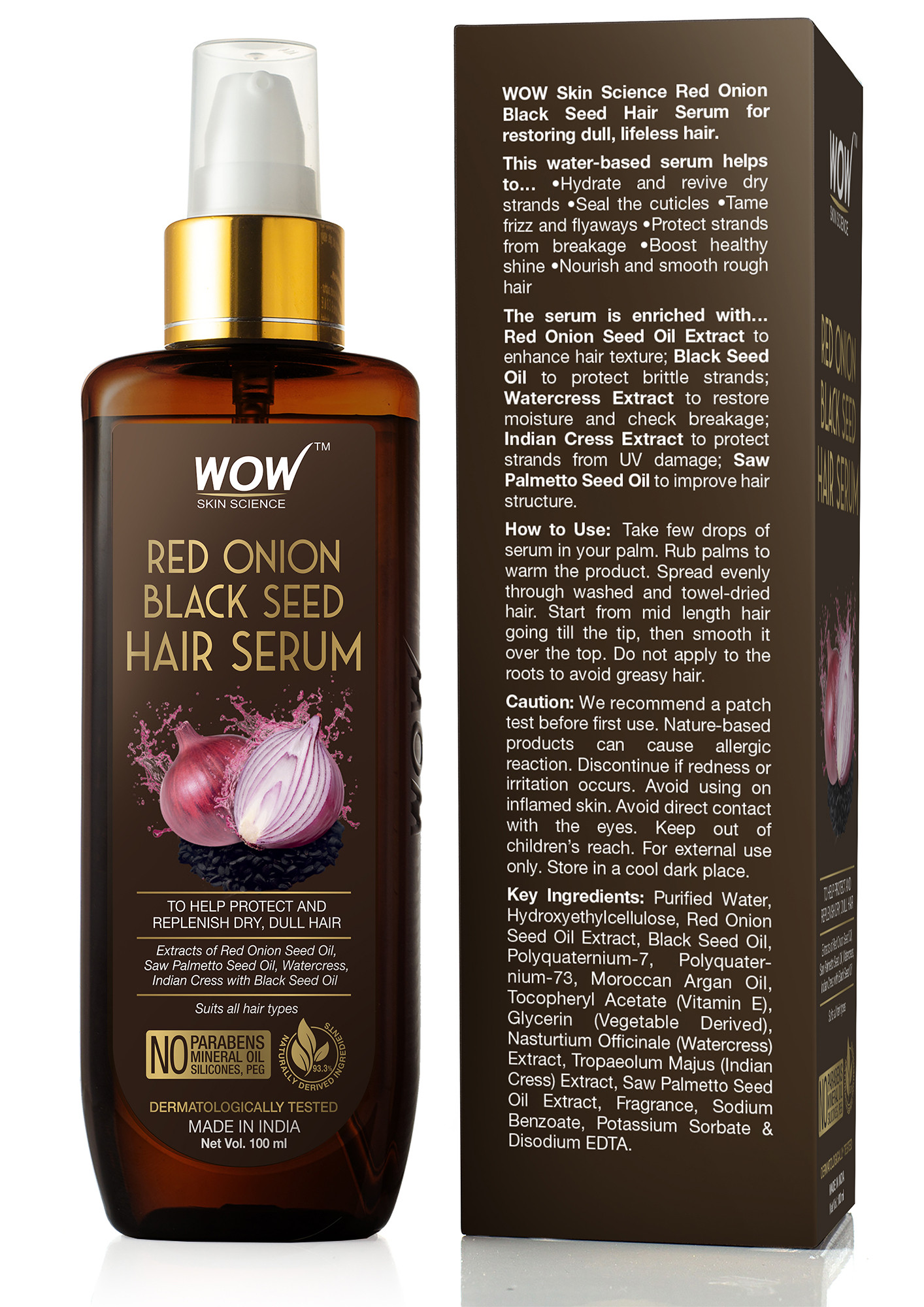 WOW Skin Science Onion Black Seed Hair Serum - 100mL