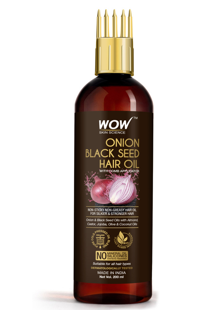 Wow Skin Science Onion Hair Oil With Comb - 200ml