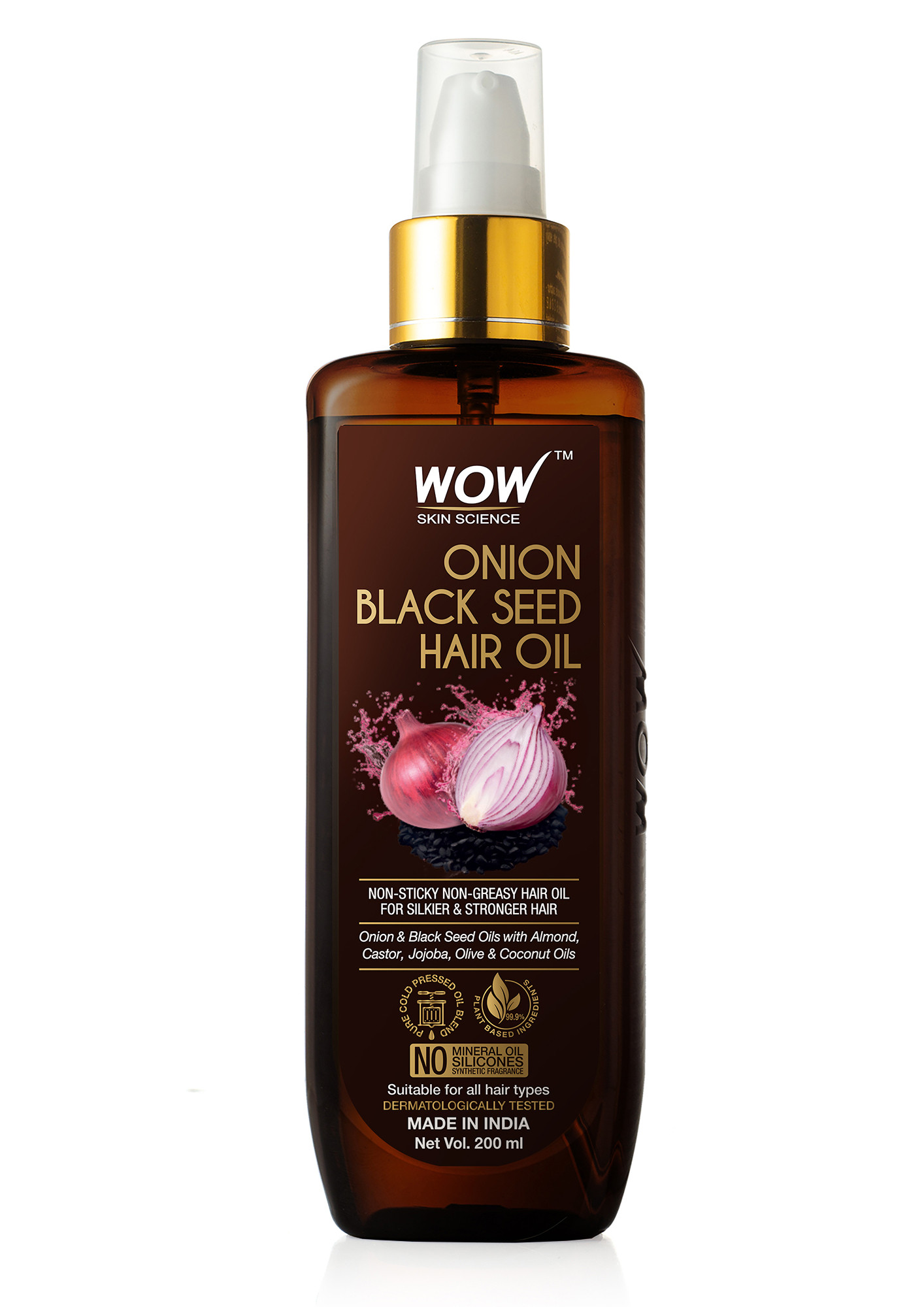 Buy WOW Skin Science Onion Black Seed Hair Oil-200 mL for Women Online in  India