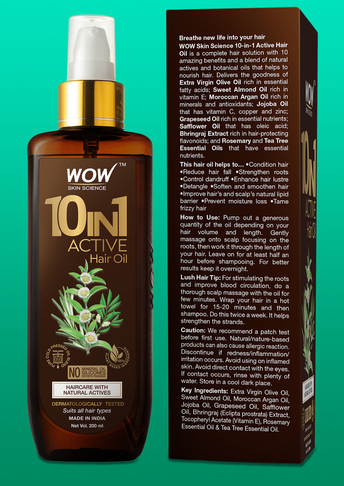 WOW Skin Science Hemp Hair Mask for Strengthening and Smoothening - For Dry & Stressed Scalp - 200mL