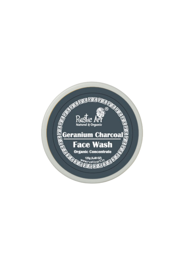 Rustic Art Geranium Charcoal Face Wash Concentrate 125 Gm