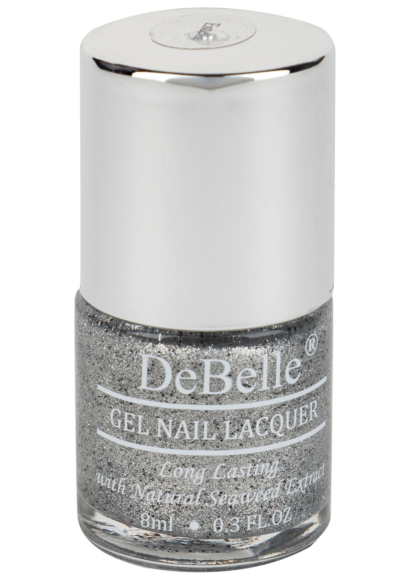 Buy DeBelle Gel Nail Lacquer Estella Silver with Black Glitter Nail Polish  for Women Online in India