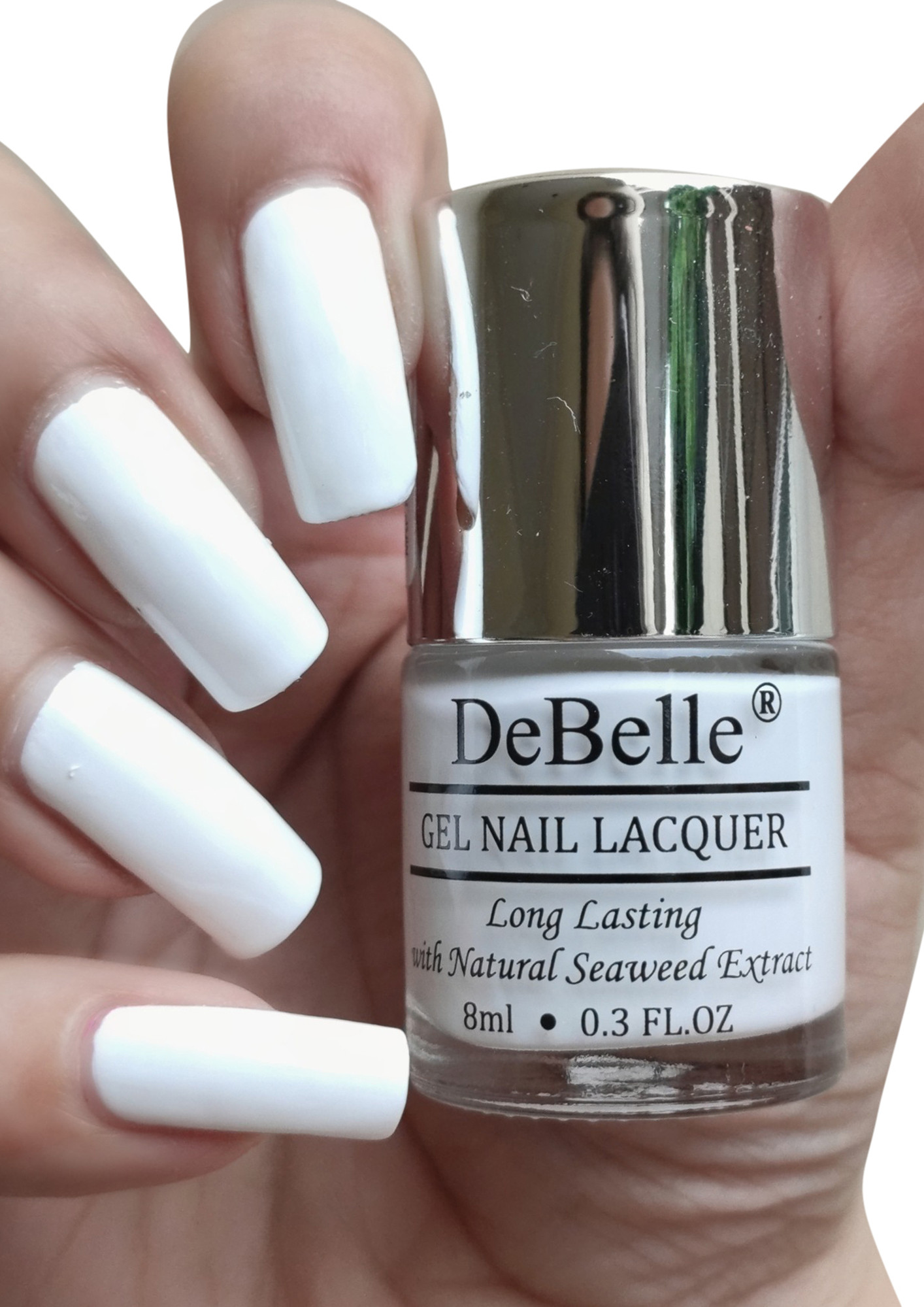 AUTUMN SALE] Beige White Pure Color Short Press-On Nails – Belle Rose Nails
