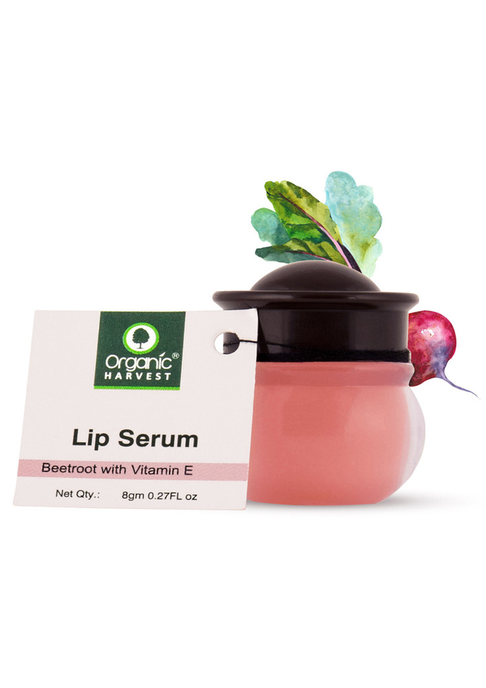 Organic Harvest Lip Serum Beetroot With Vitamin E, To Get Nourished And Hydrated Lips, Suitable For Dry & Chapped Lips, 100% Organic, Ecocert Certified, No Harmful Chemical