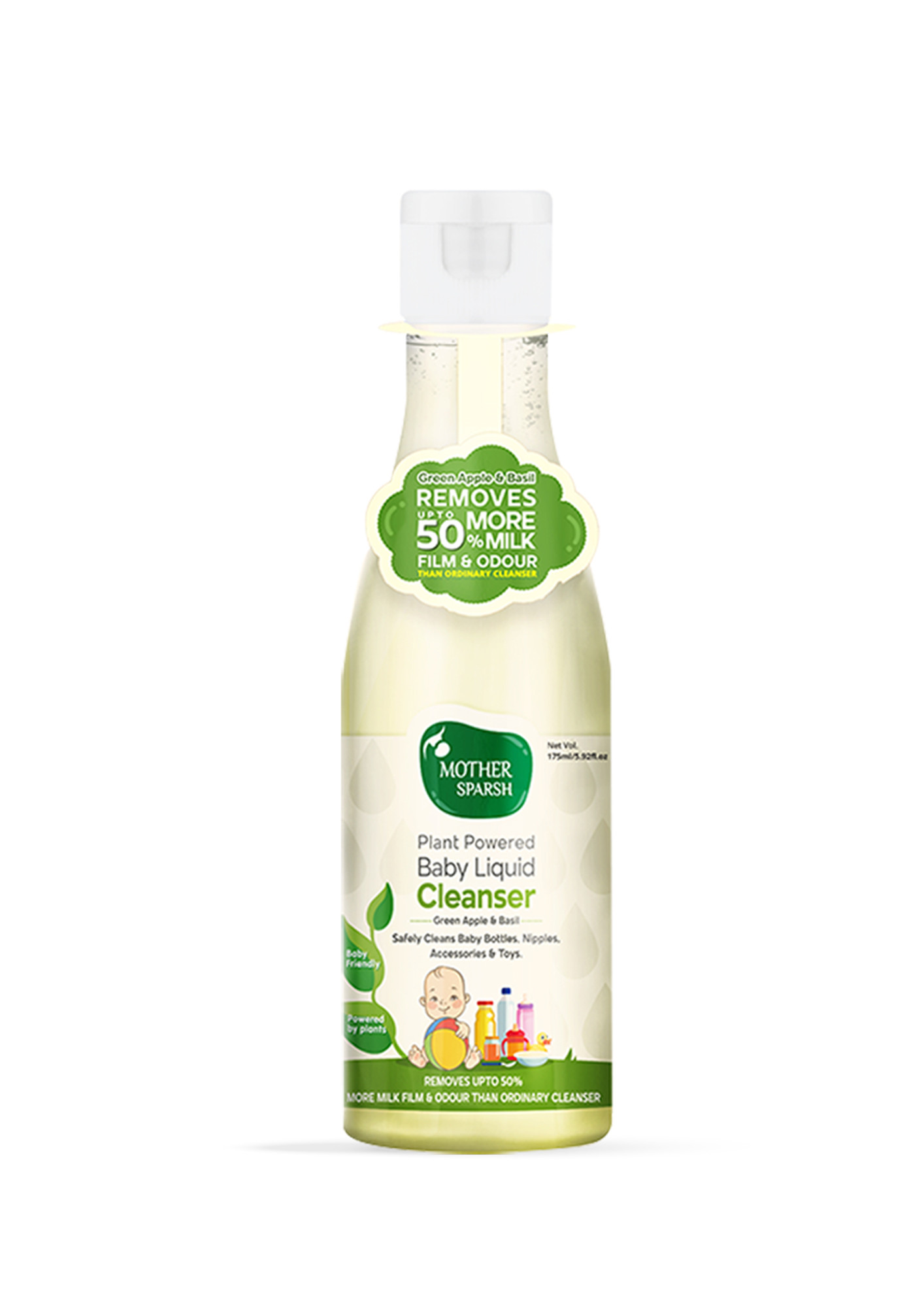 MOTHER SPARSH NATURAL BABY LIQUID CLEANSER-175ML