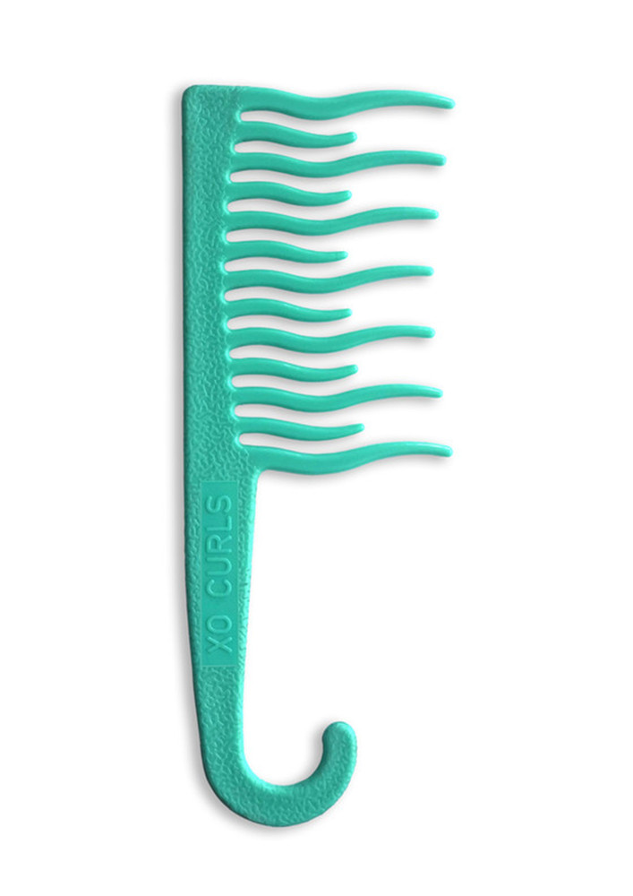 XO Curls Shower Detangling Comb Green
