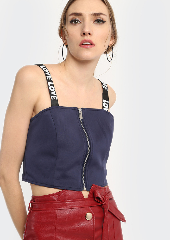 LOVE ON THE SHOULDERS CROPPED CAMI TOP