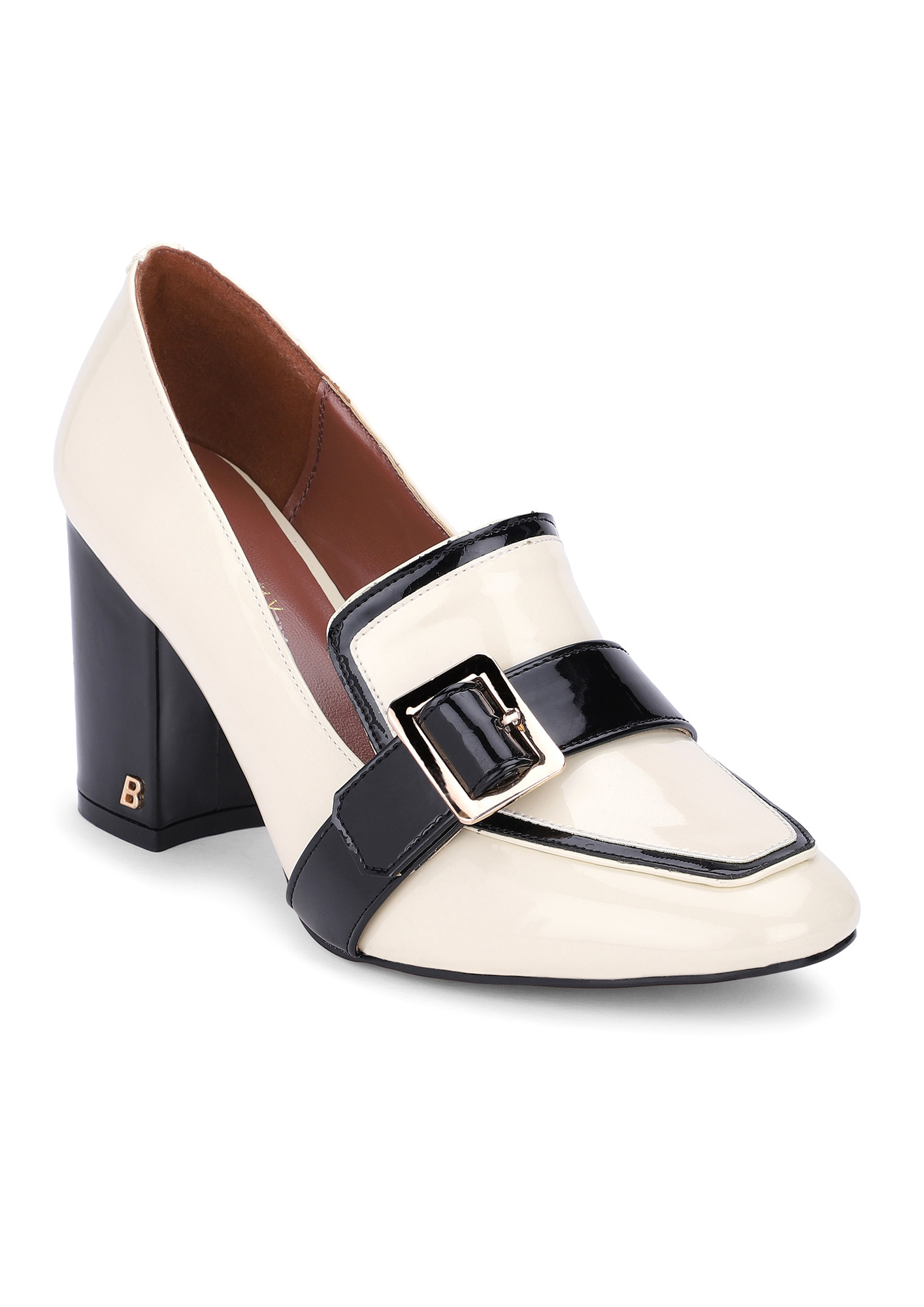 THE BOSS LADY BEIGE HEELED LOAFERS