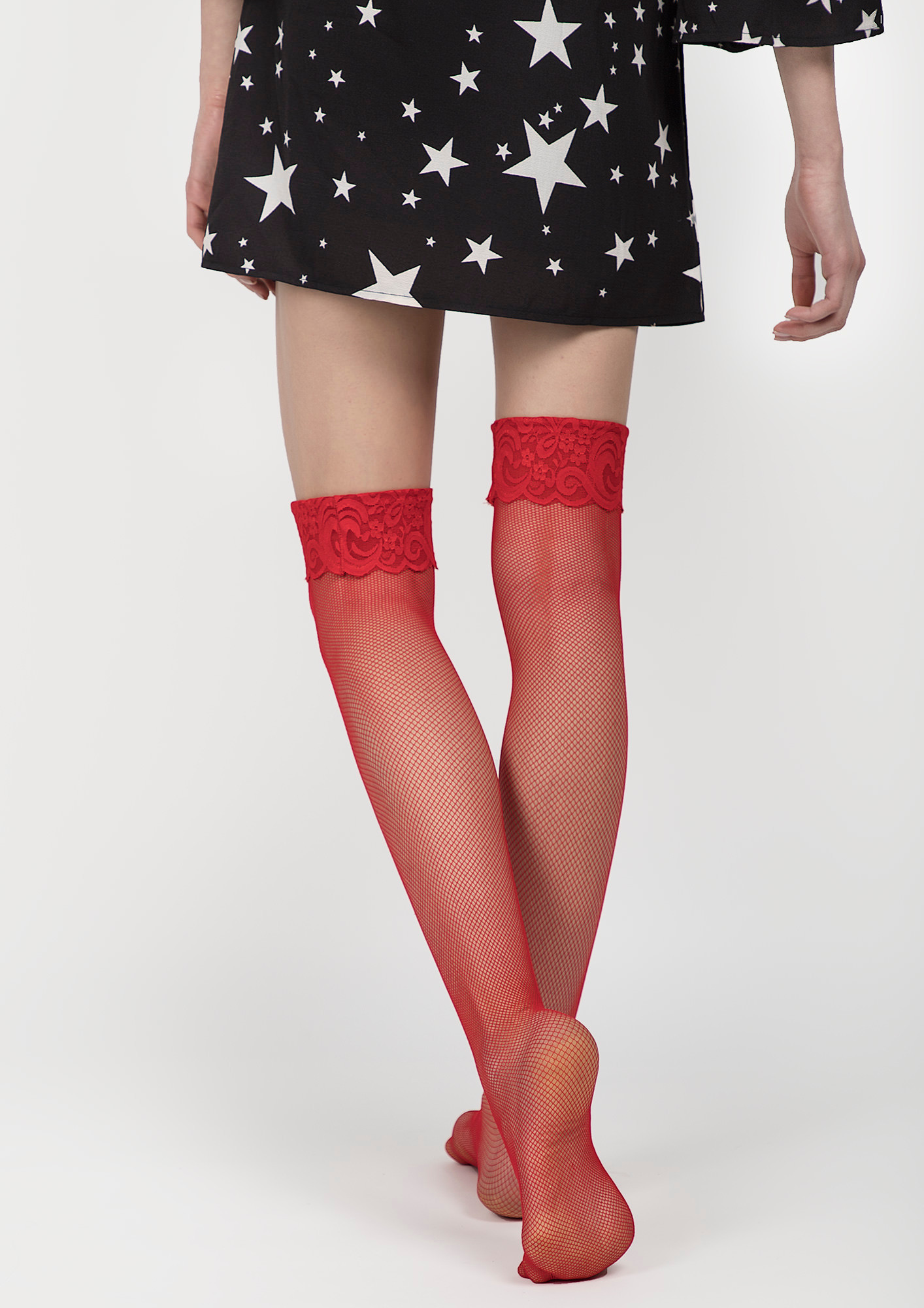Buy NET DOWN THE DEETS RED FISHNET STOCKINGS for Women Online in India