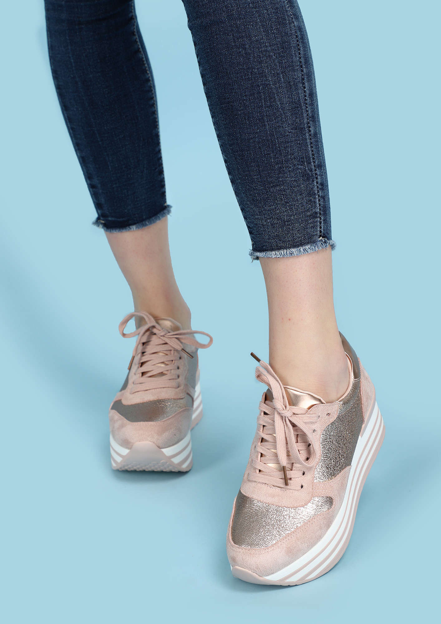 SHIMMER ON YOUR SIDE PINK TRAINERS