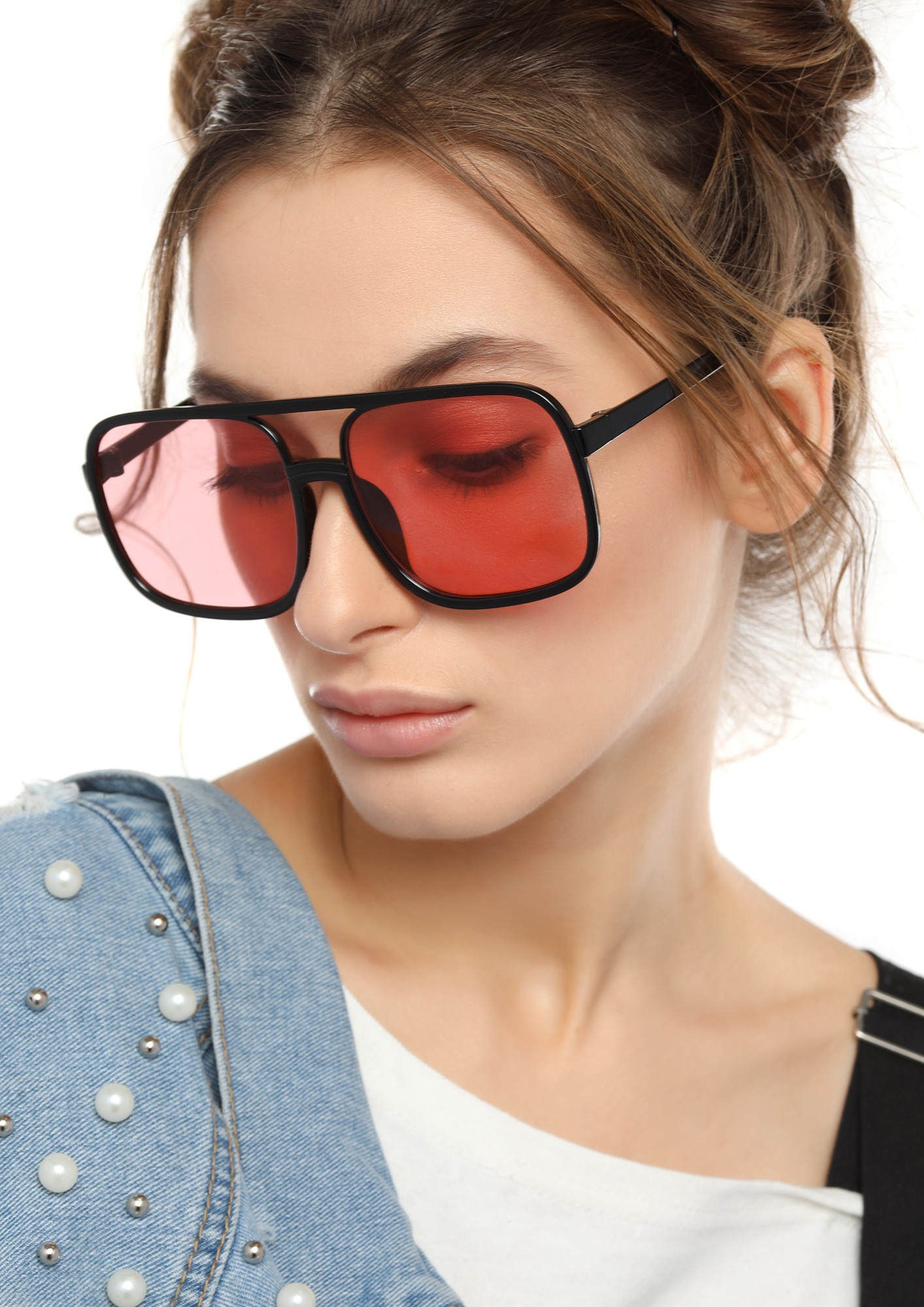 YOUR CLASSY PINK SQUARE FRAME SUNGLASSES