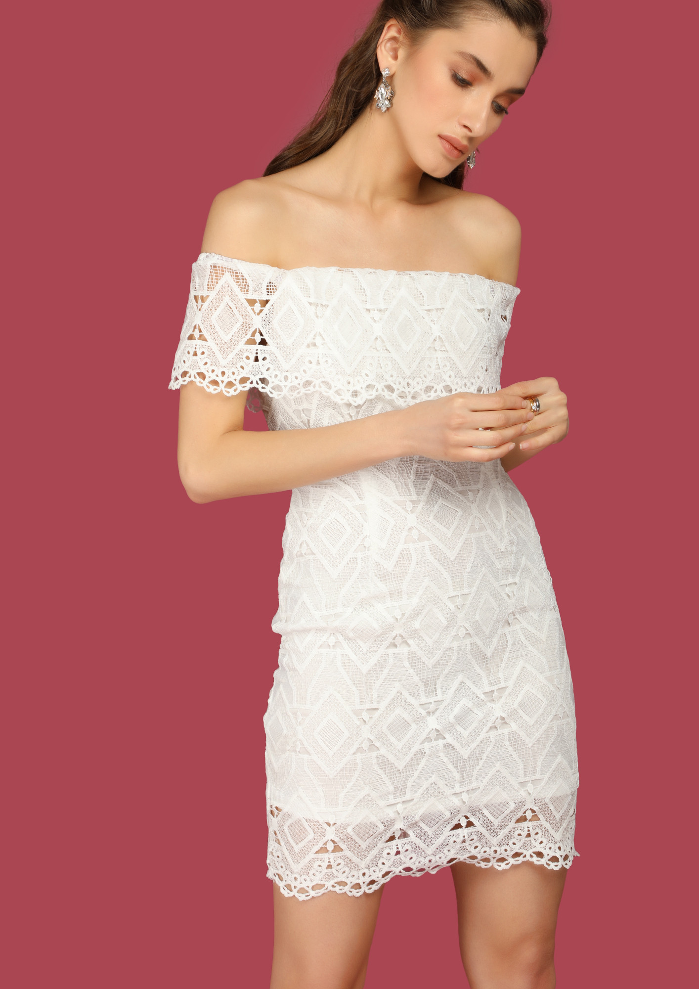 All Dolled Up In Lace White Dress