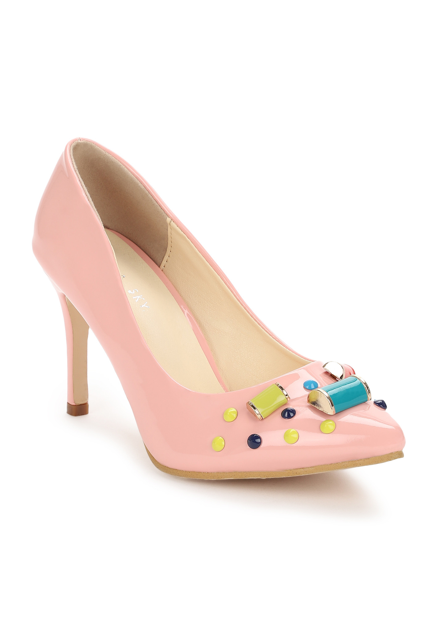 GEMS AND CANDIES BABY PINK PUMPS