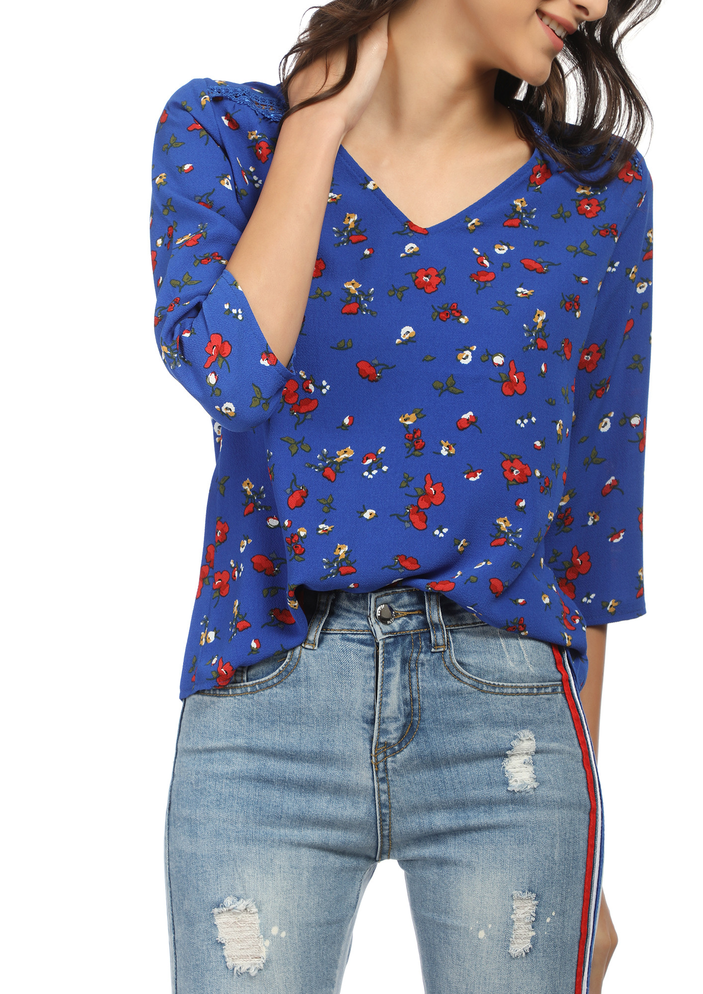 GET READY FOR BUTTERFLY ATTACK BLUE TOP