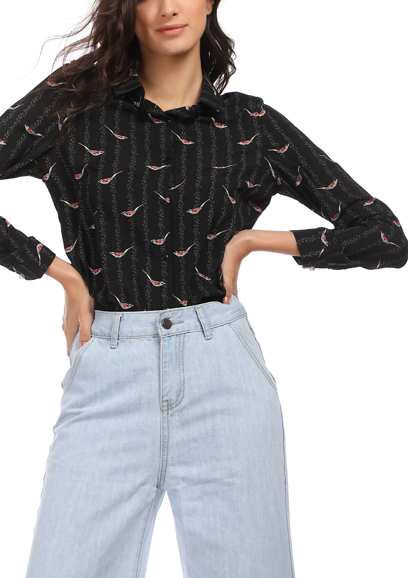 SHOW OFF YOUR CHIRPY SIDE BLACK SHIRT