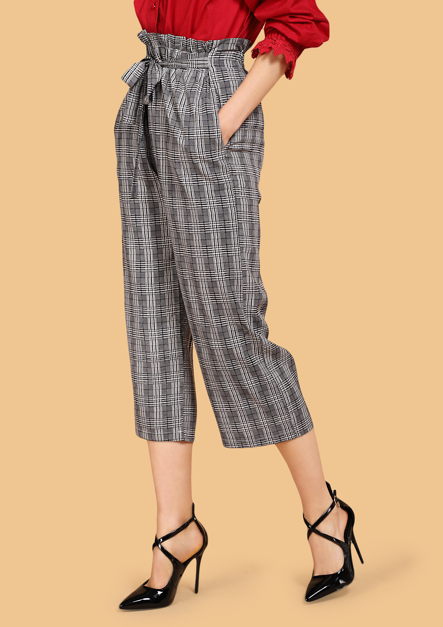 Buy Women Straight Trousers Online in India  Young Fashion Stores  Young  Fashion
