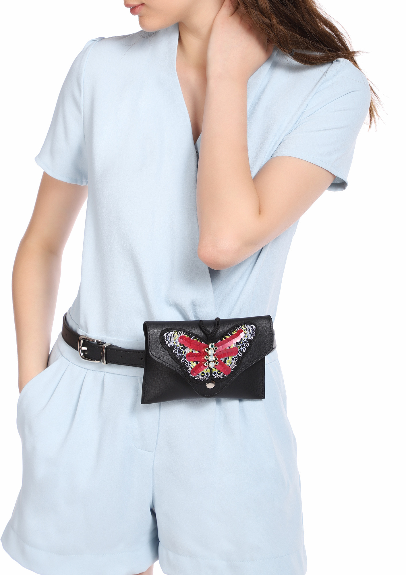 MY LIL BUTTERFLY RED WAIST PURSE