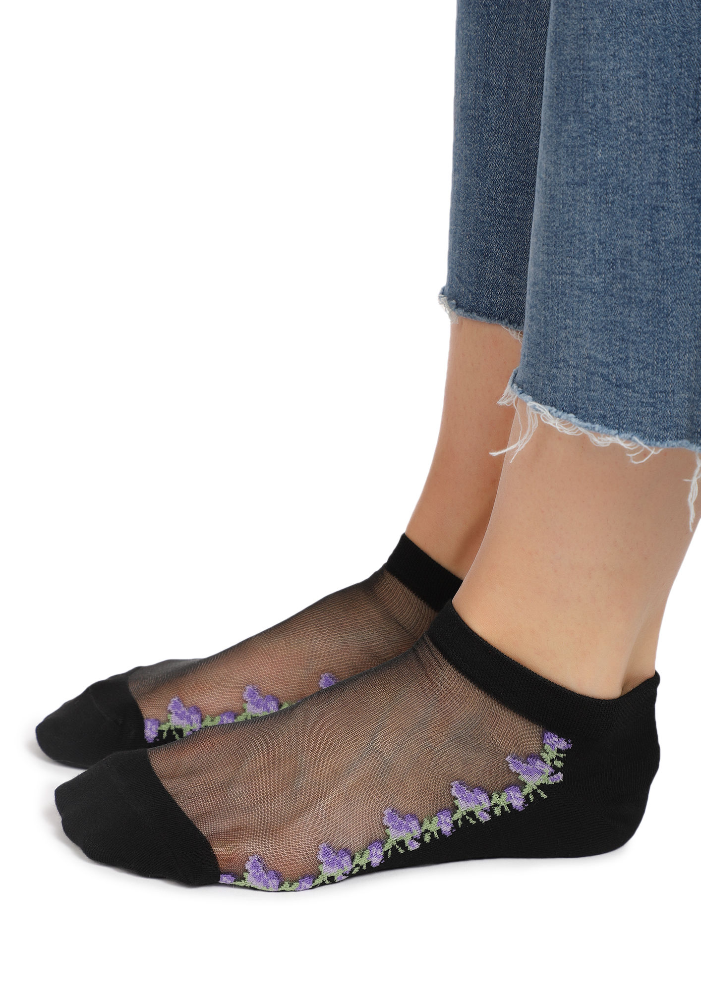 3 pair Women's Transparent Thin Flower Lace Socks Mesh Short Ankle Socks  Summer