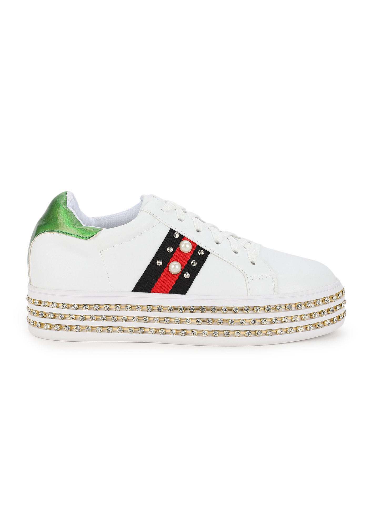SOLE CONNECTION WHITE CASUAL SHOES