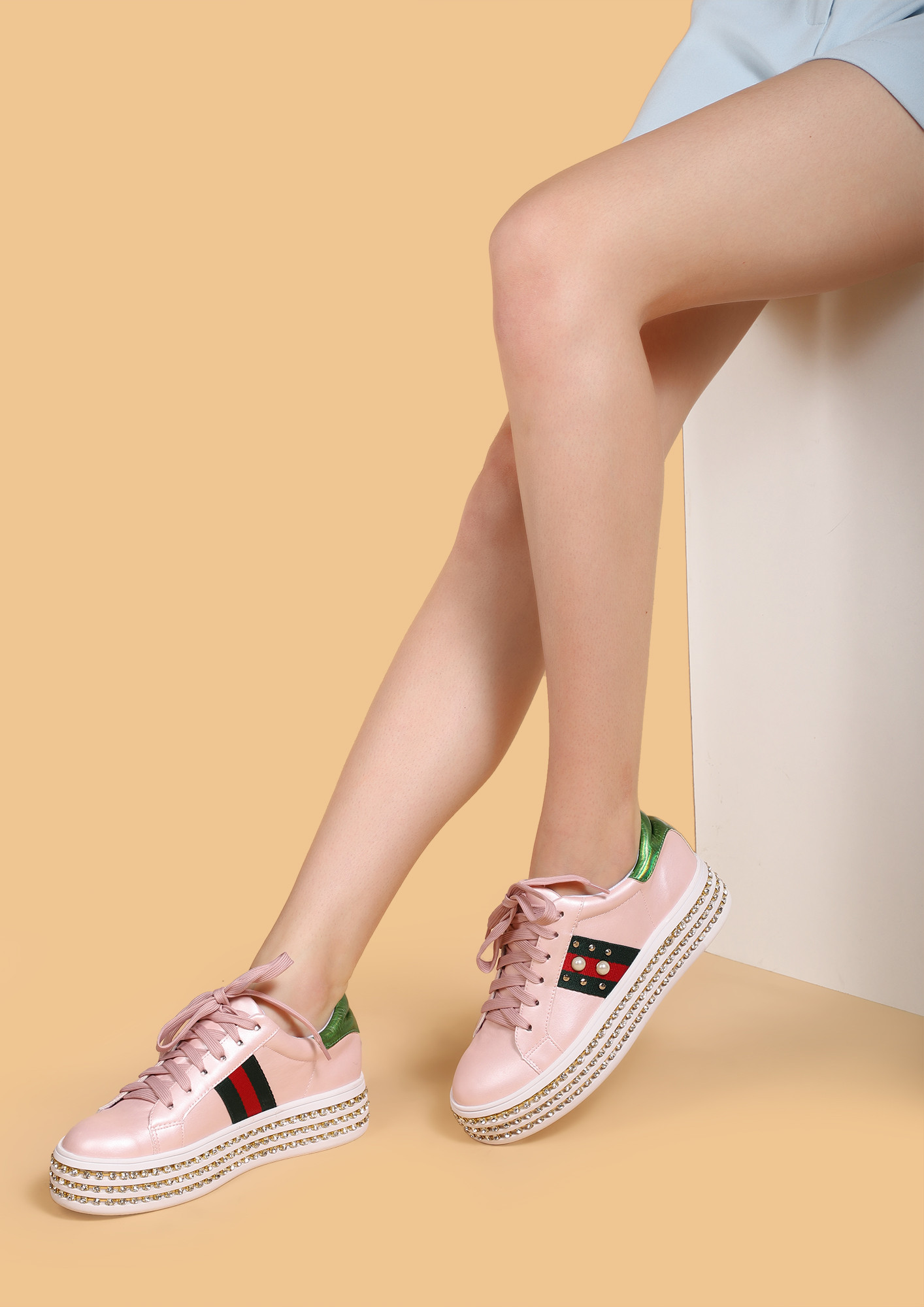 SOLE CONNECTION PINK CASUAL SHOES