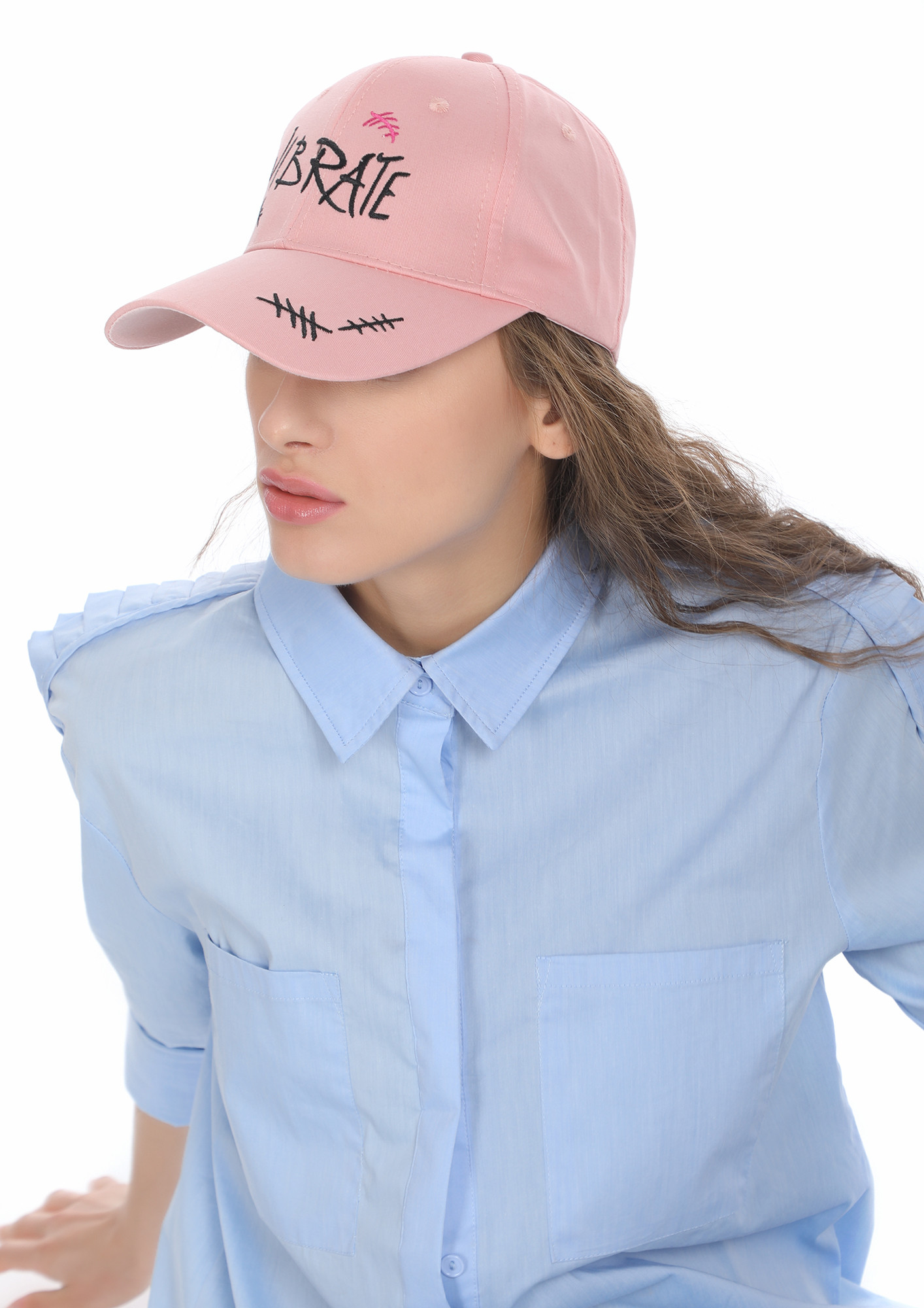 ASK ME OUT BABY PINK CAP