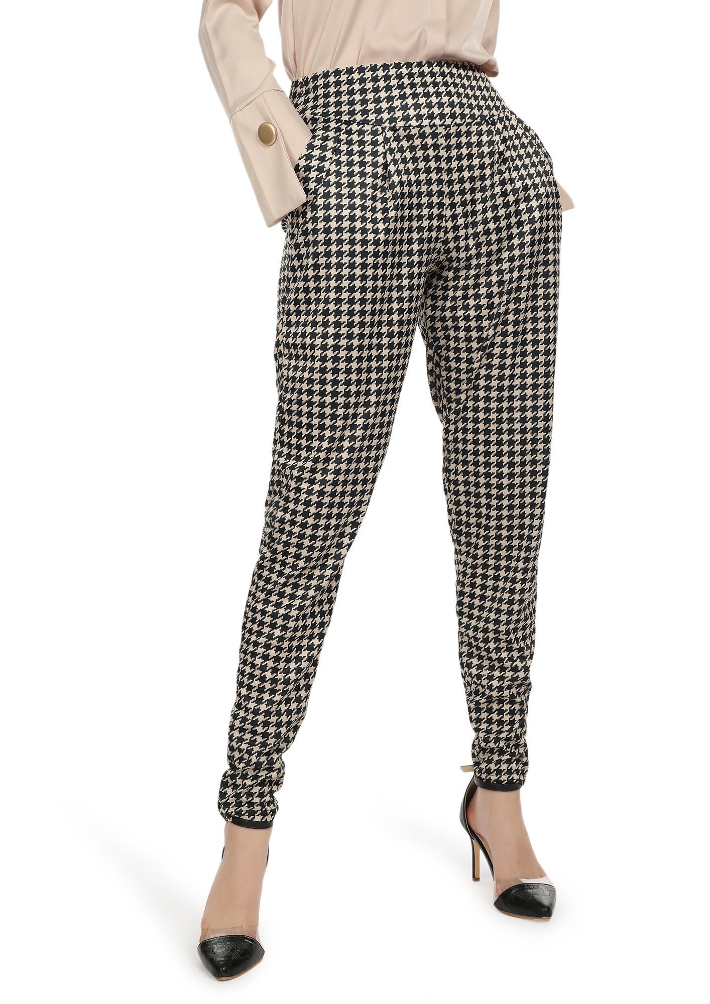 PRINT ME PERFECT BLACK AND WHITE TROUSERS