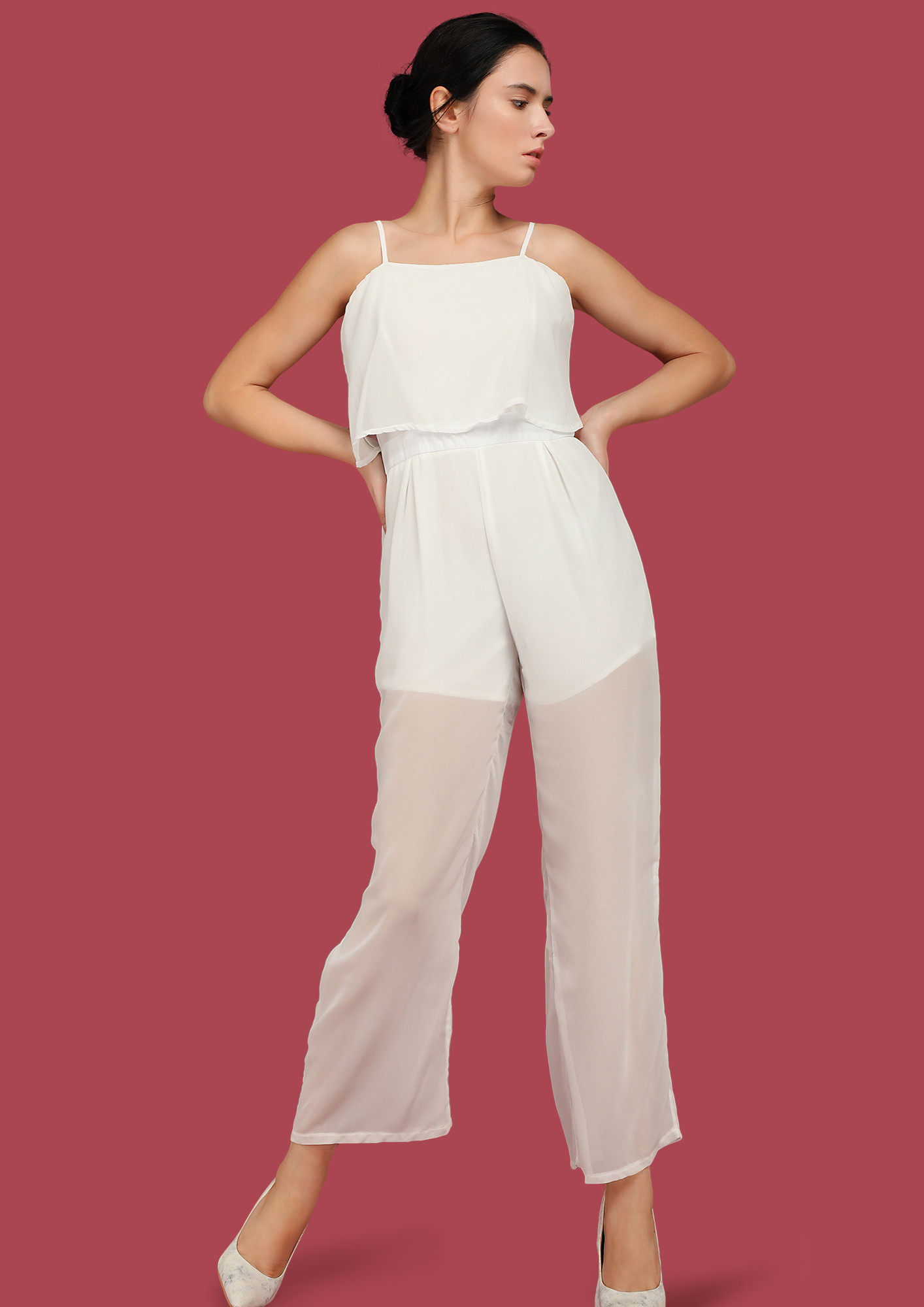 SHEER-UP BABY WHITE JUMPSUIT