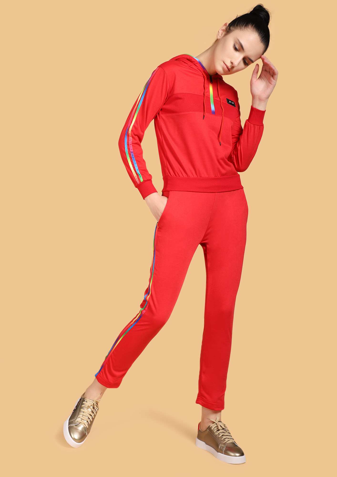 EXERCISE IS MY NATURAL HIGH RED TRACKSUIT
