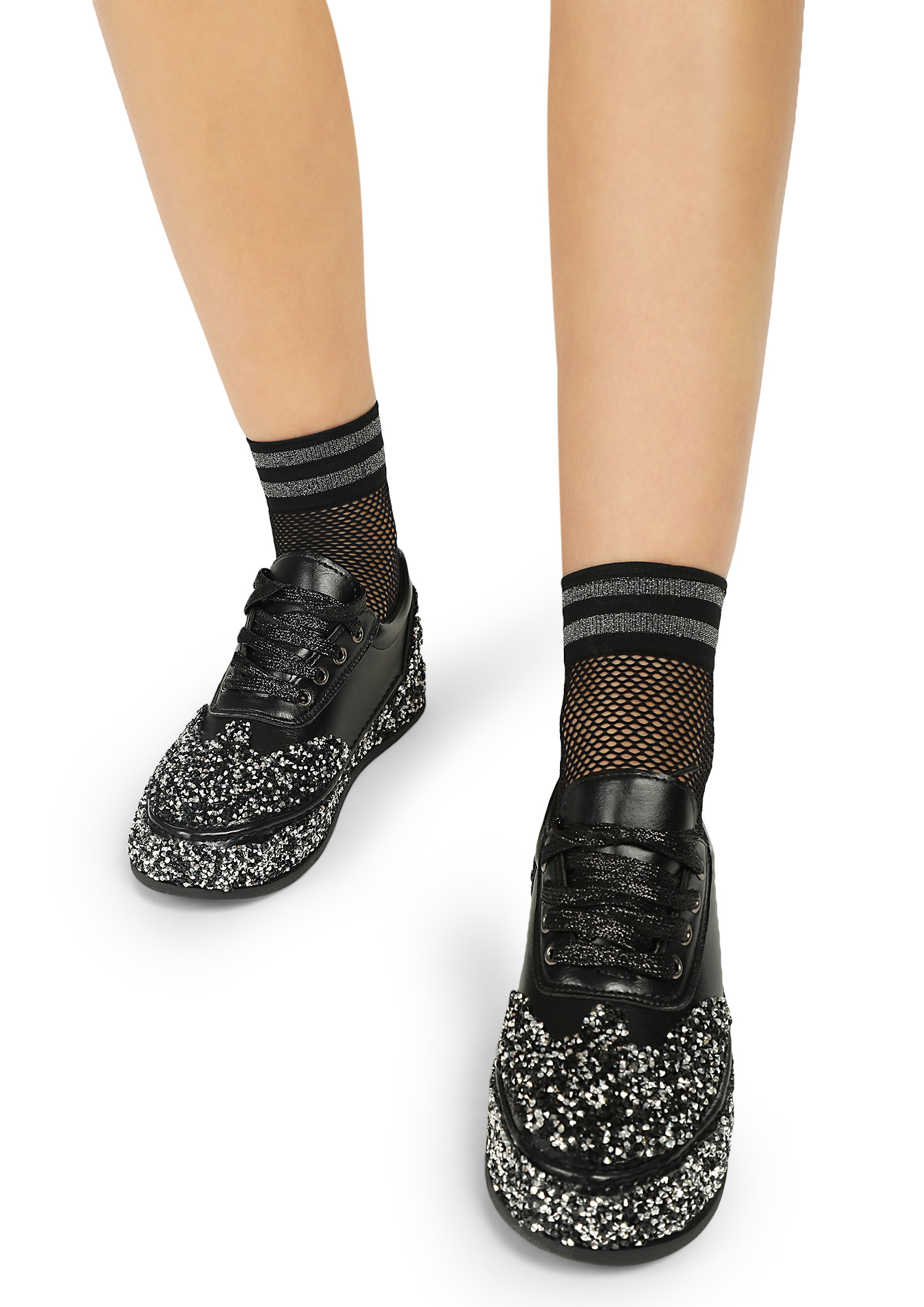 A HINT OF SEQUIN BLACK CASUAL SHOES
