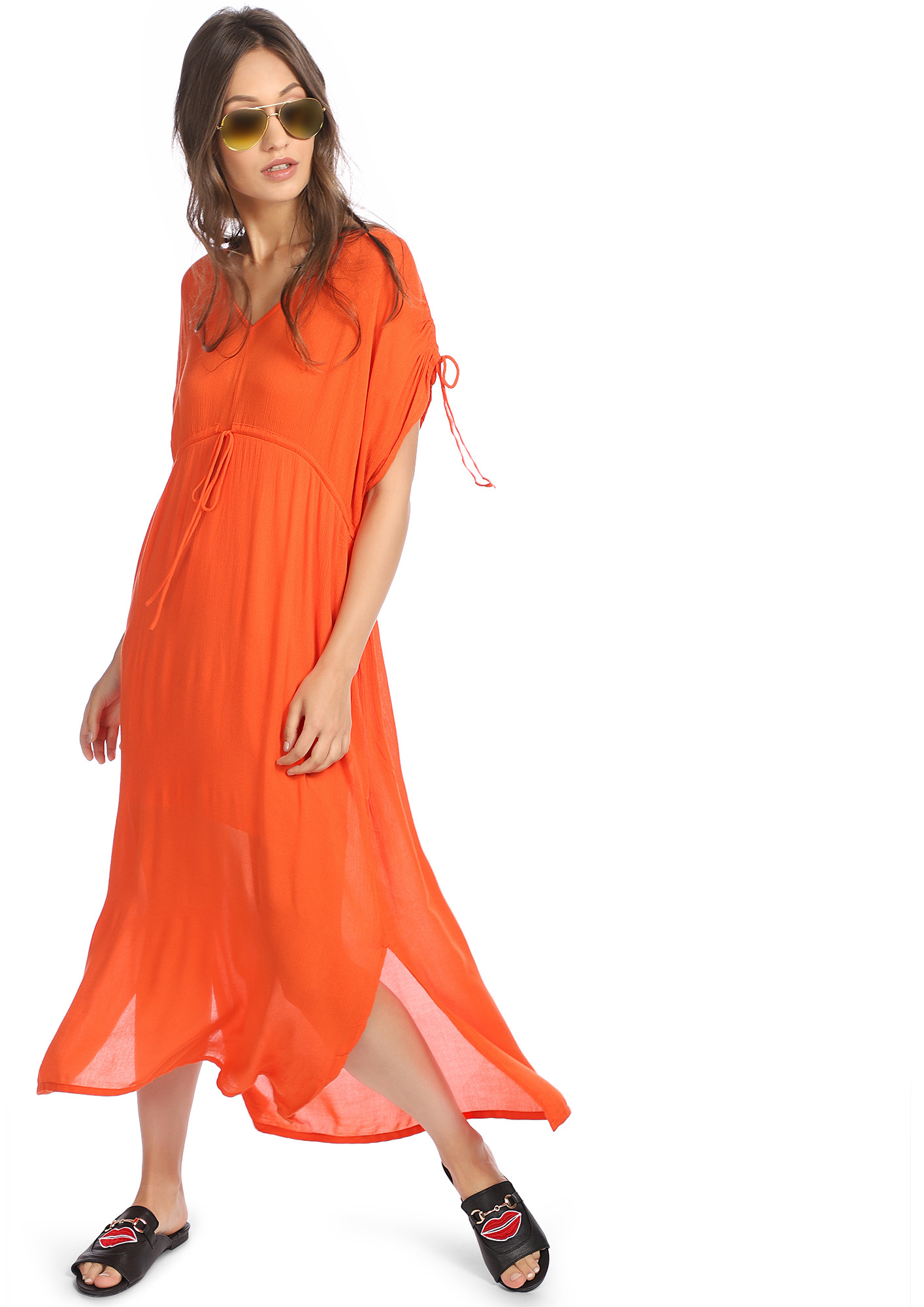 LET'S DO BEACHING TOGETHER TANGERINE MAXI DRESS
