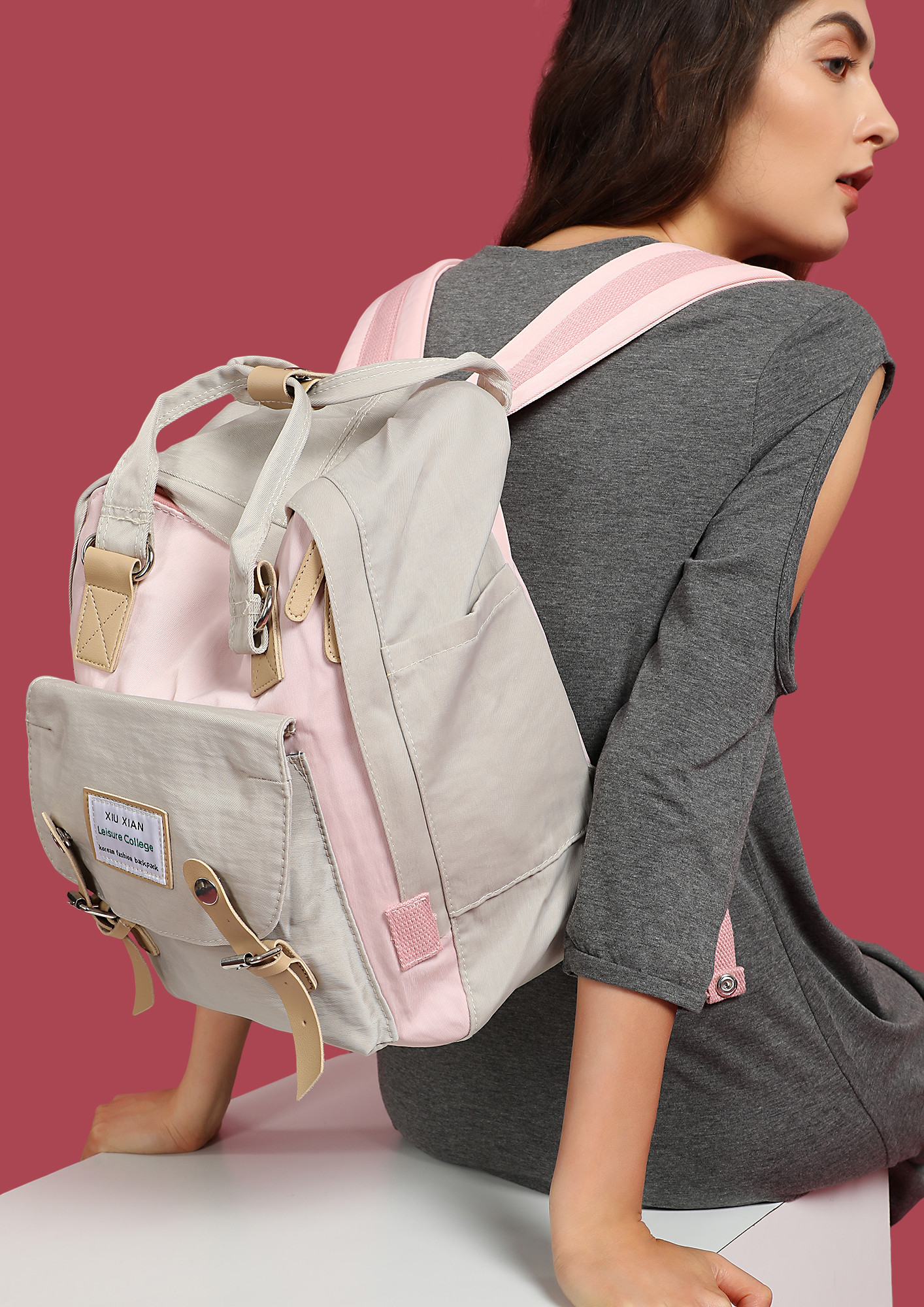 BACK TO '90S PINK BACKPACK
