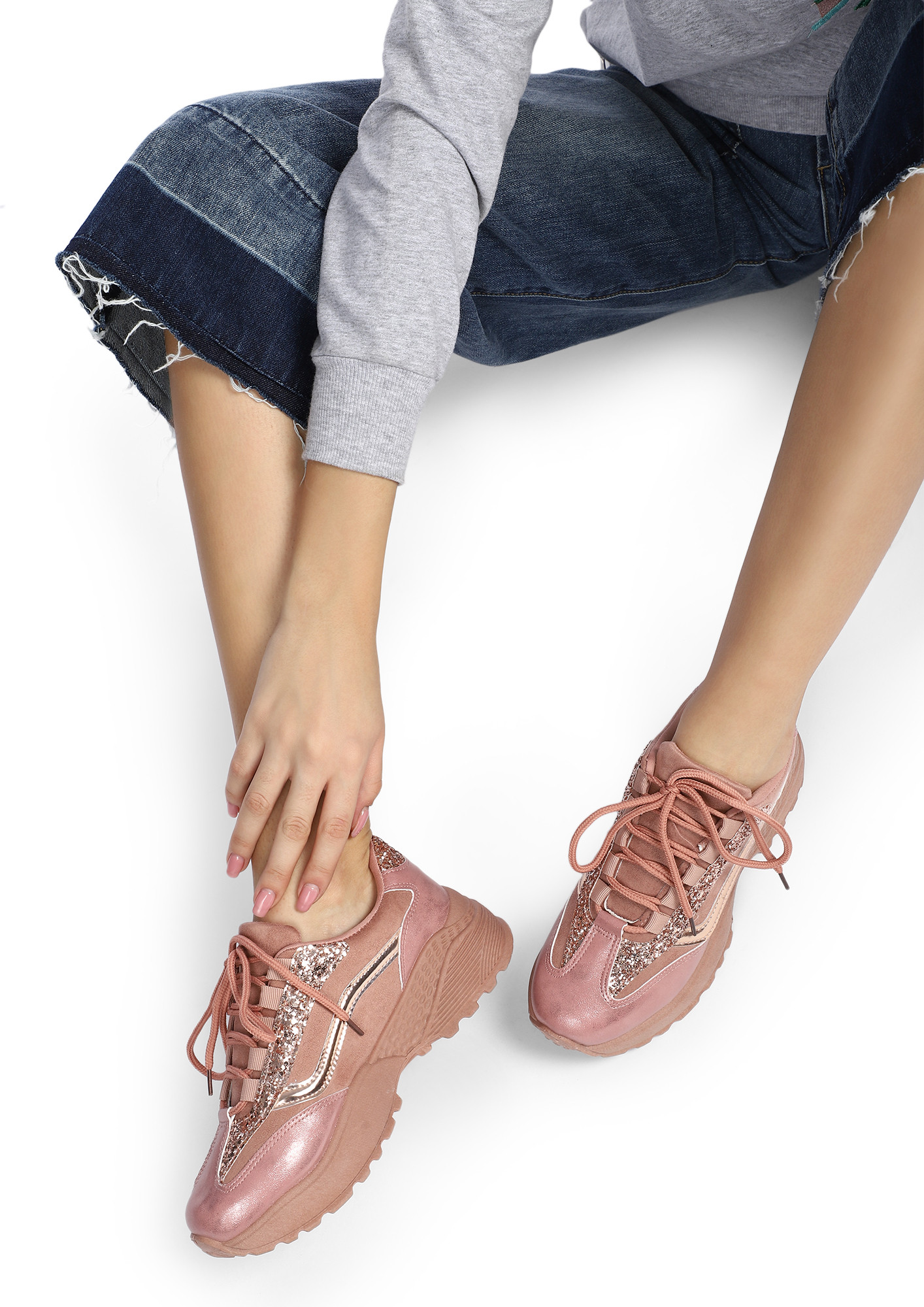 WALK WITH SHINE PINK CASUAL SHOES