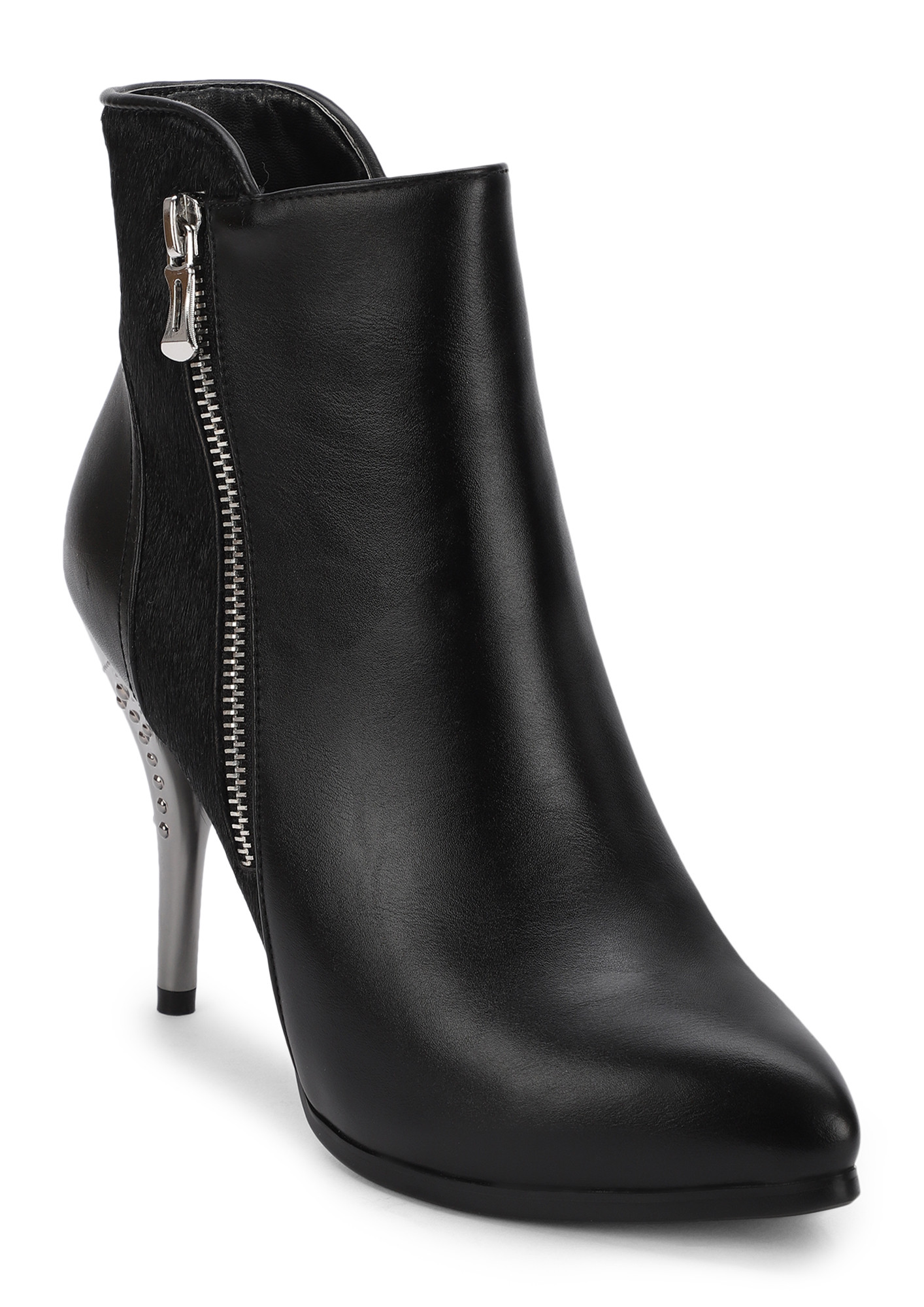 SIDE TO SIDE BLACK ANKLE BOOTS
