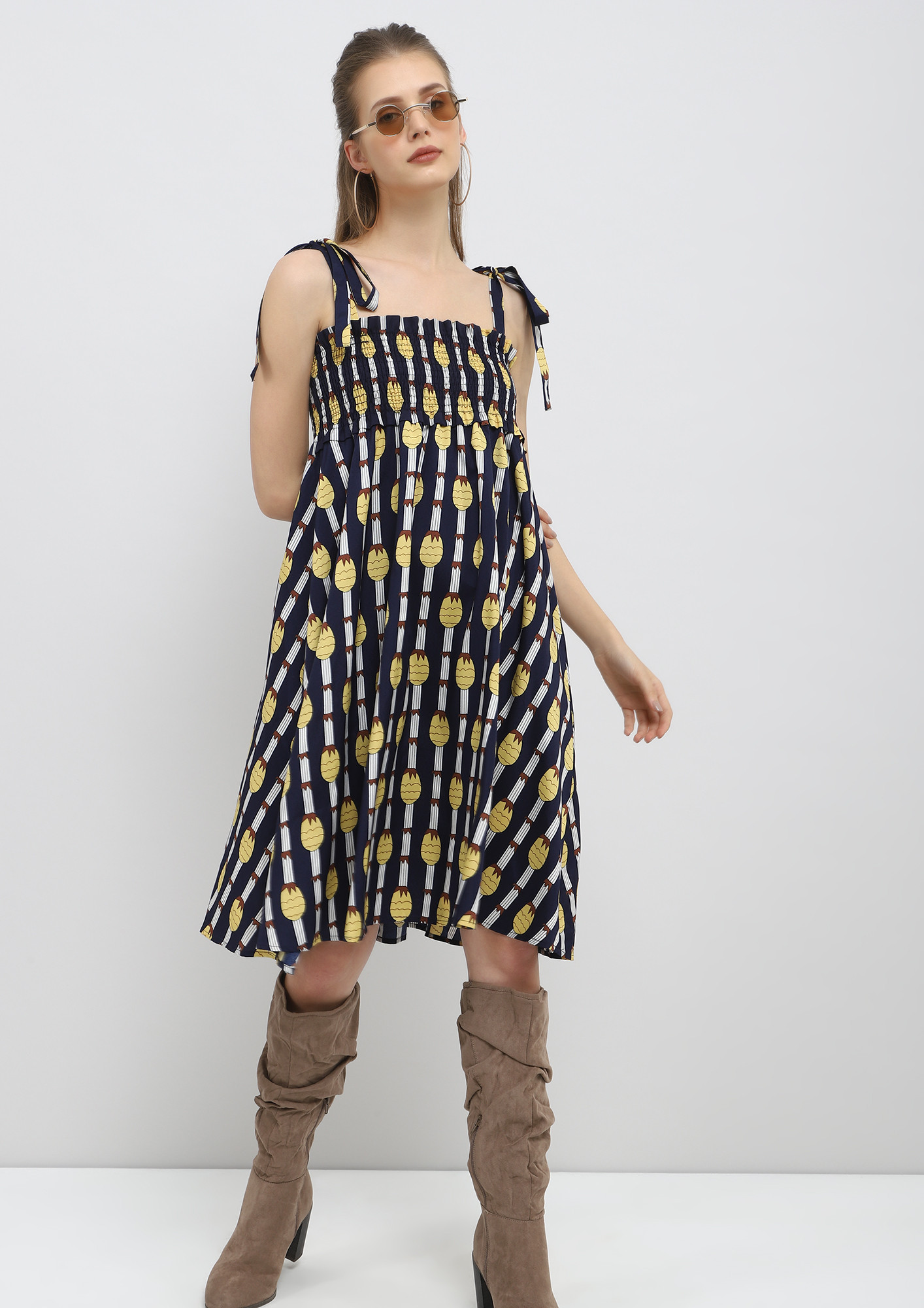 FINDING COMFORT IN CHAOS BLUE SHIFT DRESS