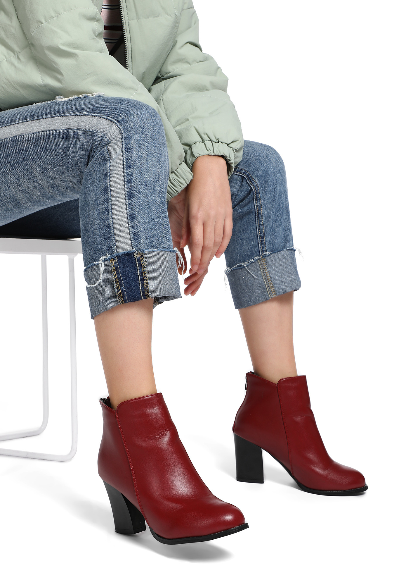 COMFORT IS ALL I NEED RED ANKLE BOOTS