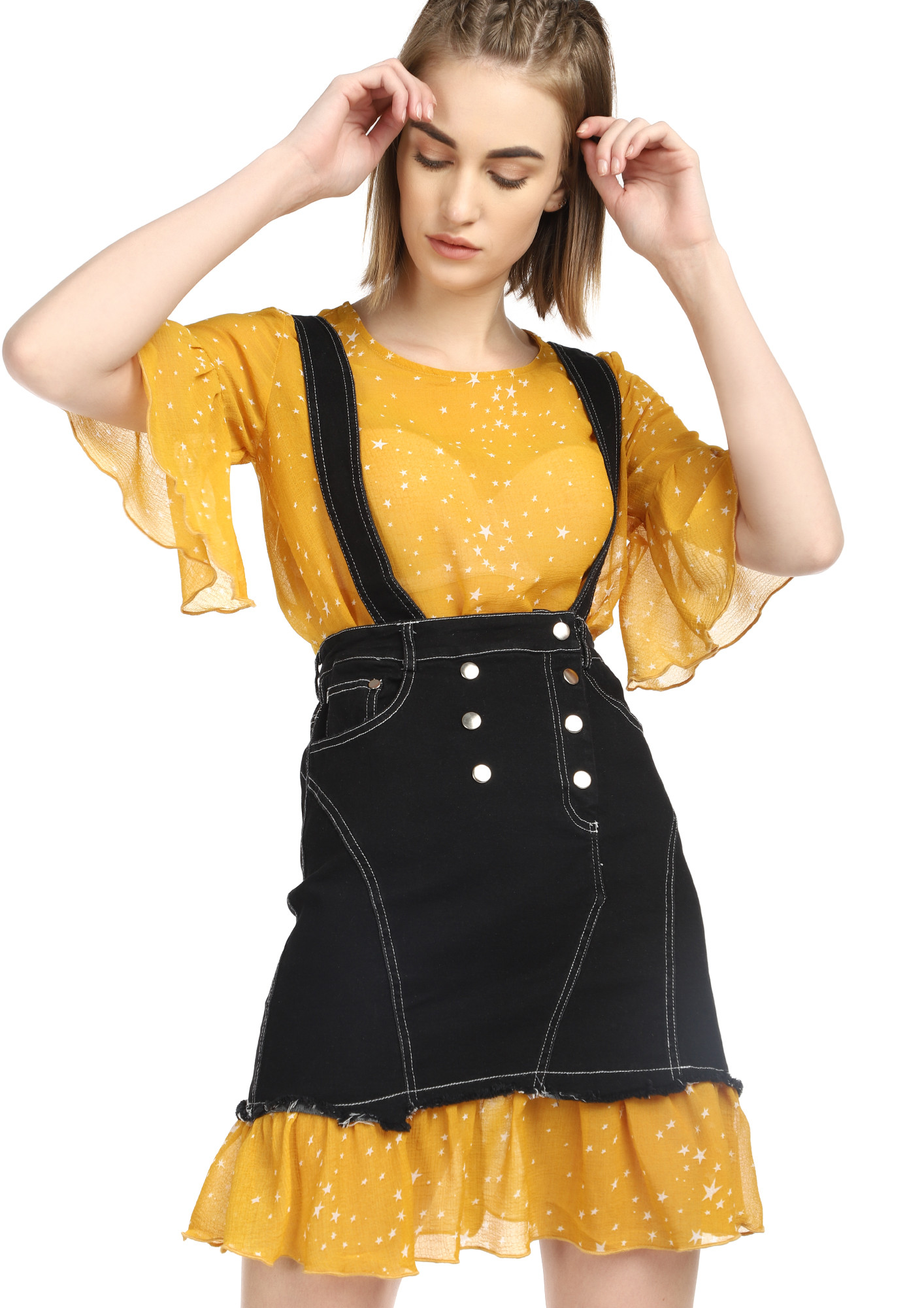 AWESOME TWOSOME YELLOW BLACK TWO PIECE SET