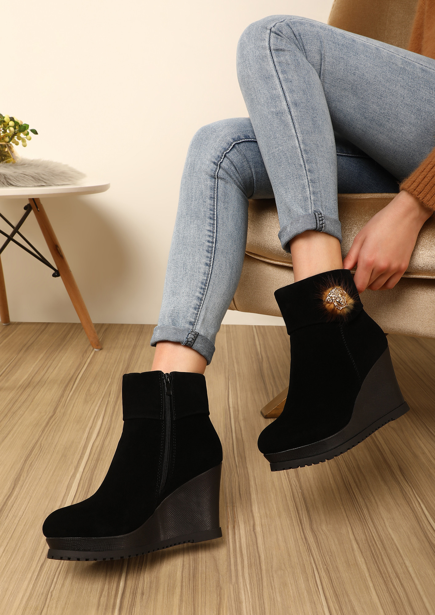 NEW HEIGHTS BLACK ANKLE BOOTS
