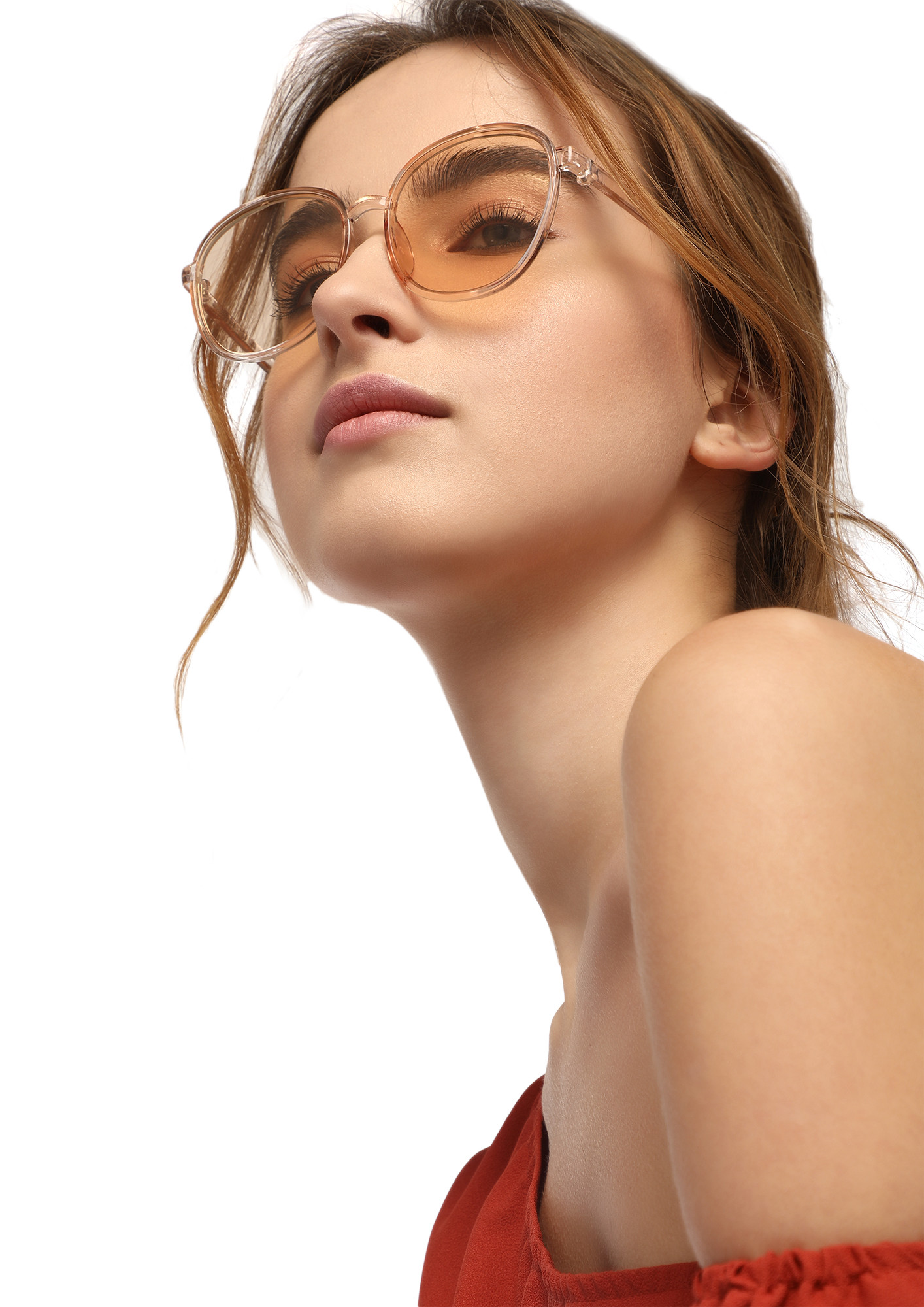 STILL GROUNDED TEA BROWN OVERSIZED SQUARE SUNGLASSES