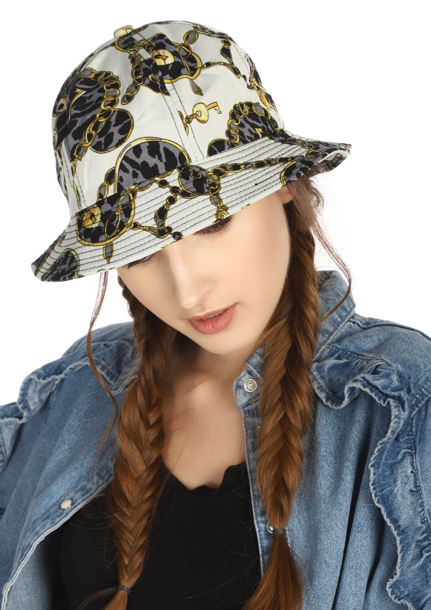 AFTER-BRUNCH CITY STOLL WHITE BUCKET HAT