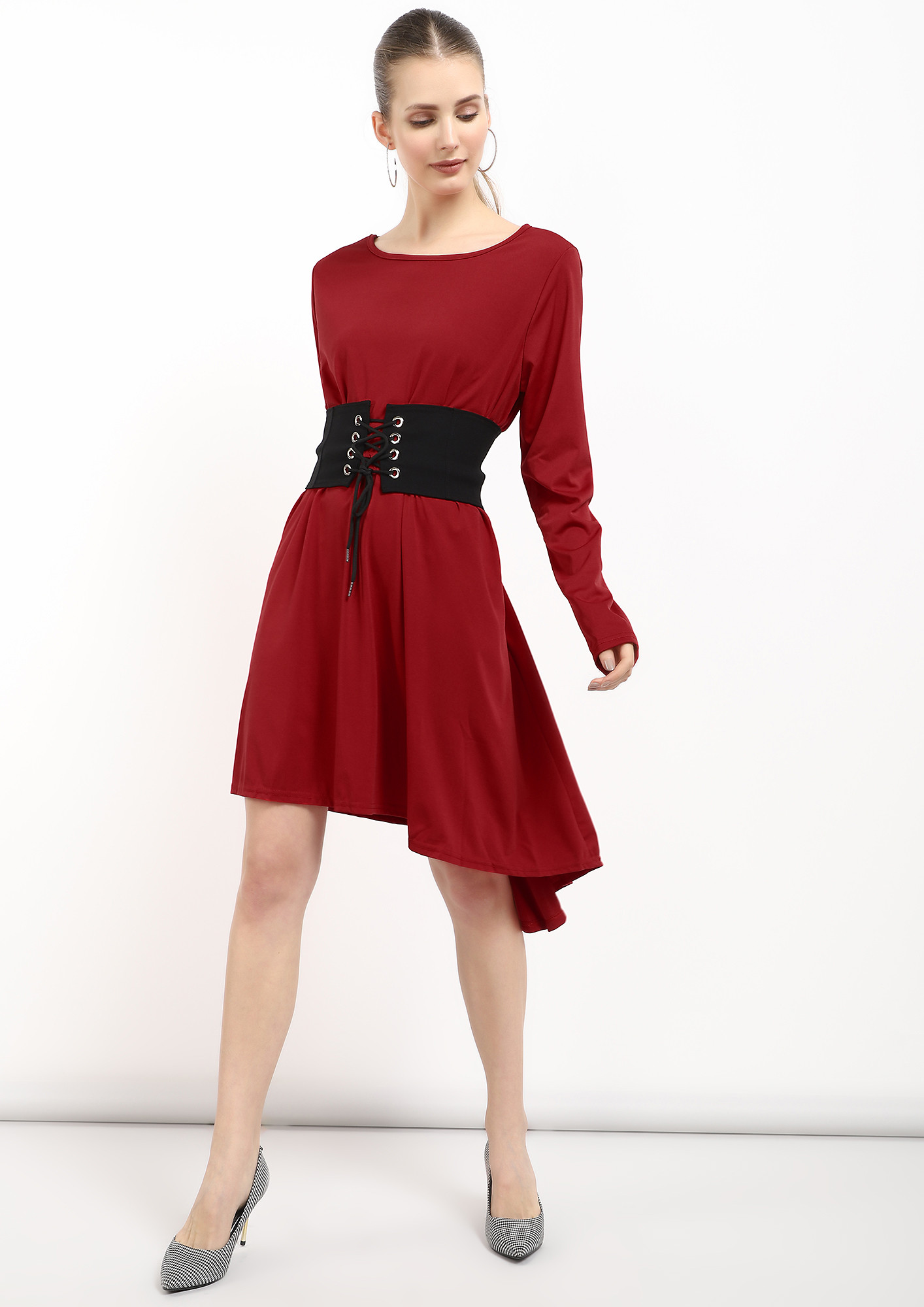 IN EVERY POSSIBLE SITUATION WINE ASYMMETRICAL DRESS