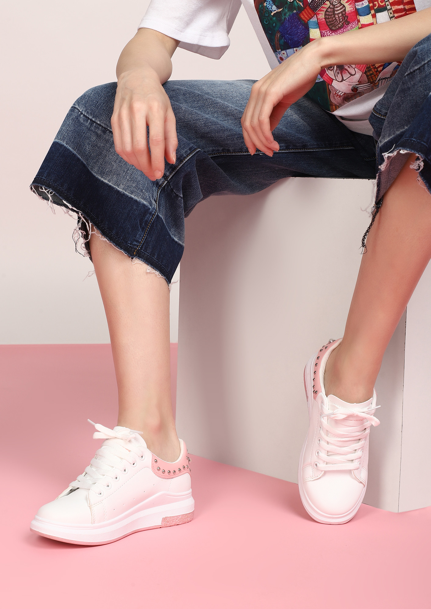 RUN AND SHINE PINK CASUAL SHOES