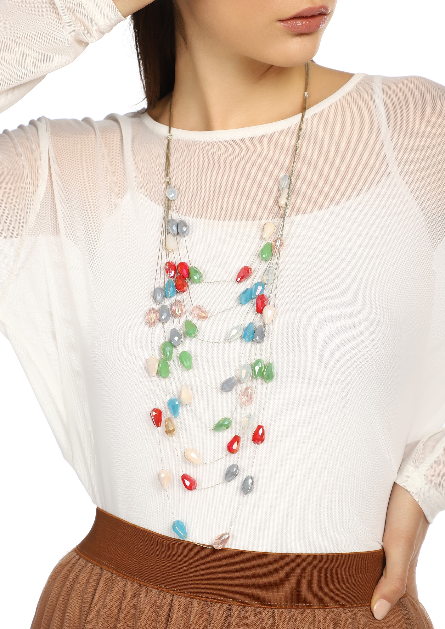GOSS BABE GEM OF A PERSON MULTICOLOR NECKLACE