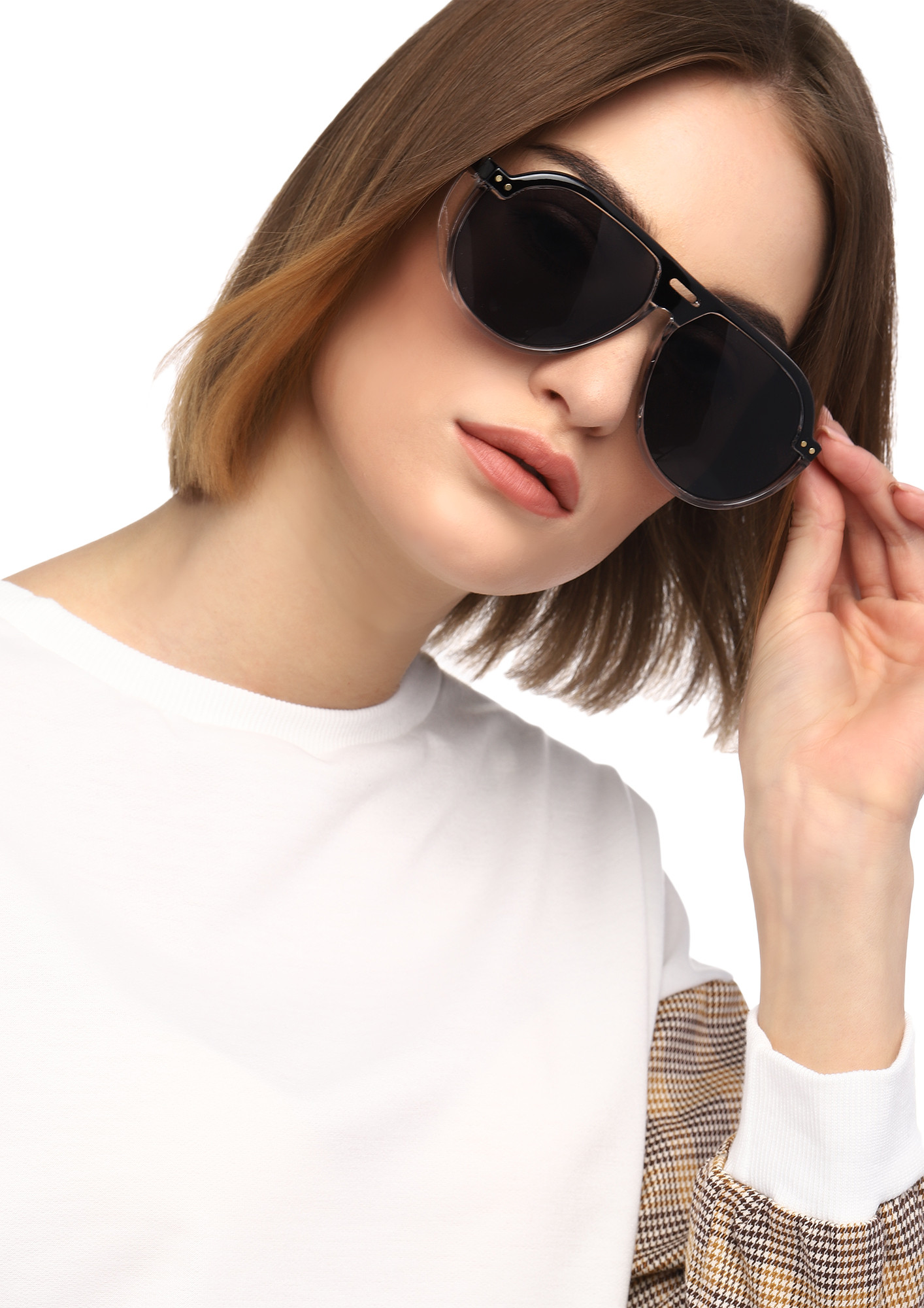 LOVE FROM ALL SIDES BLACK RETRO SUNGLASSES