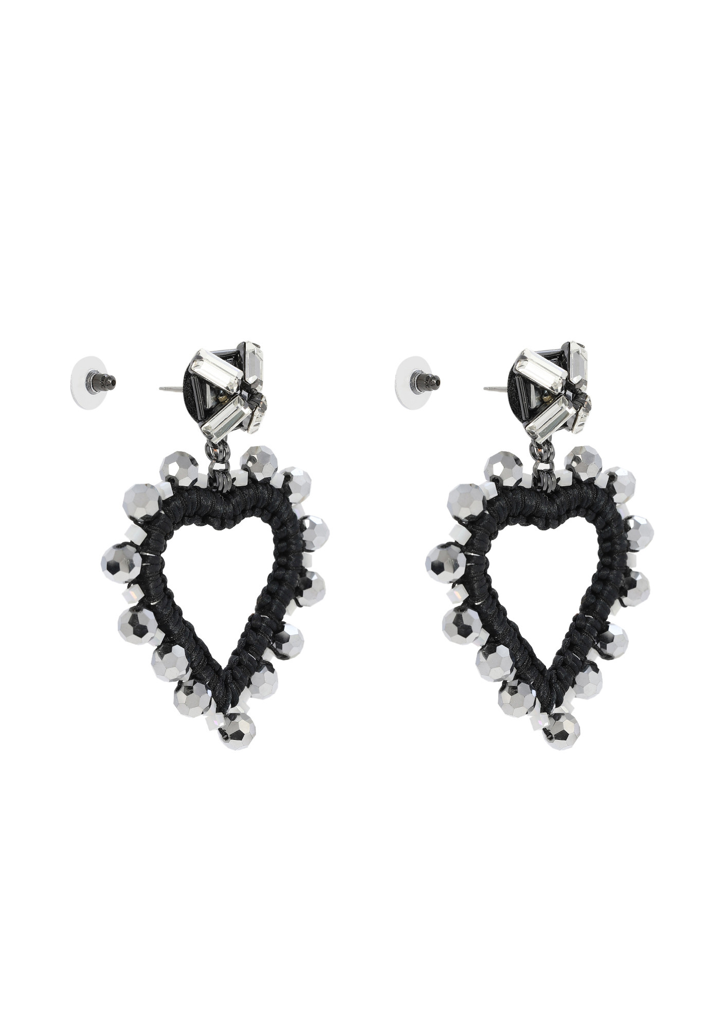 Buy Gold and Black Heart Earrings Online in India  Etsy