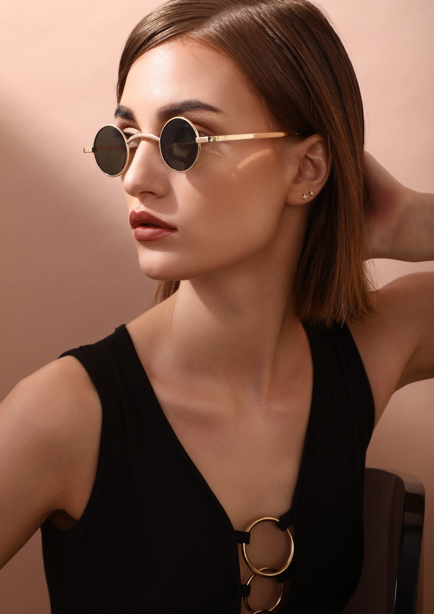 CIRCULAR THOUGHTS GREEN ROUND SUNGLASSES